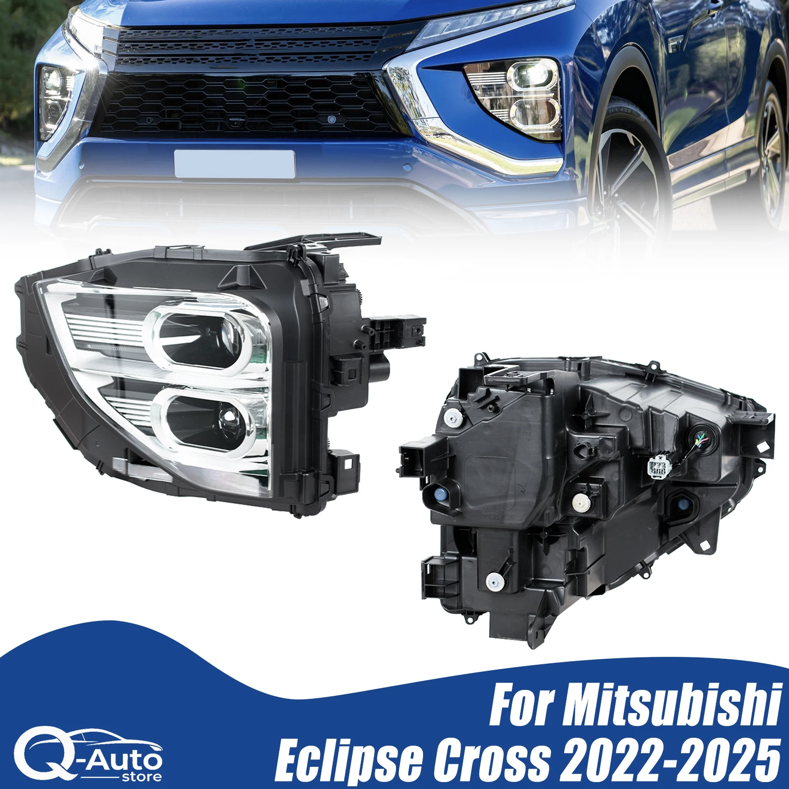 LED US Version Headlight For Mitsubishi Eclipse Cross 2022-2025 Car Headlmap Assy High-end Plug and Play 26060W270P 26010W270P