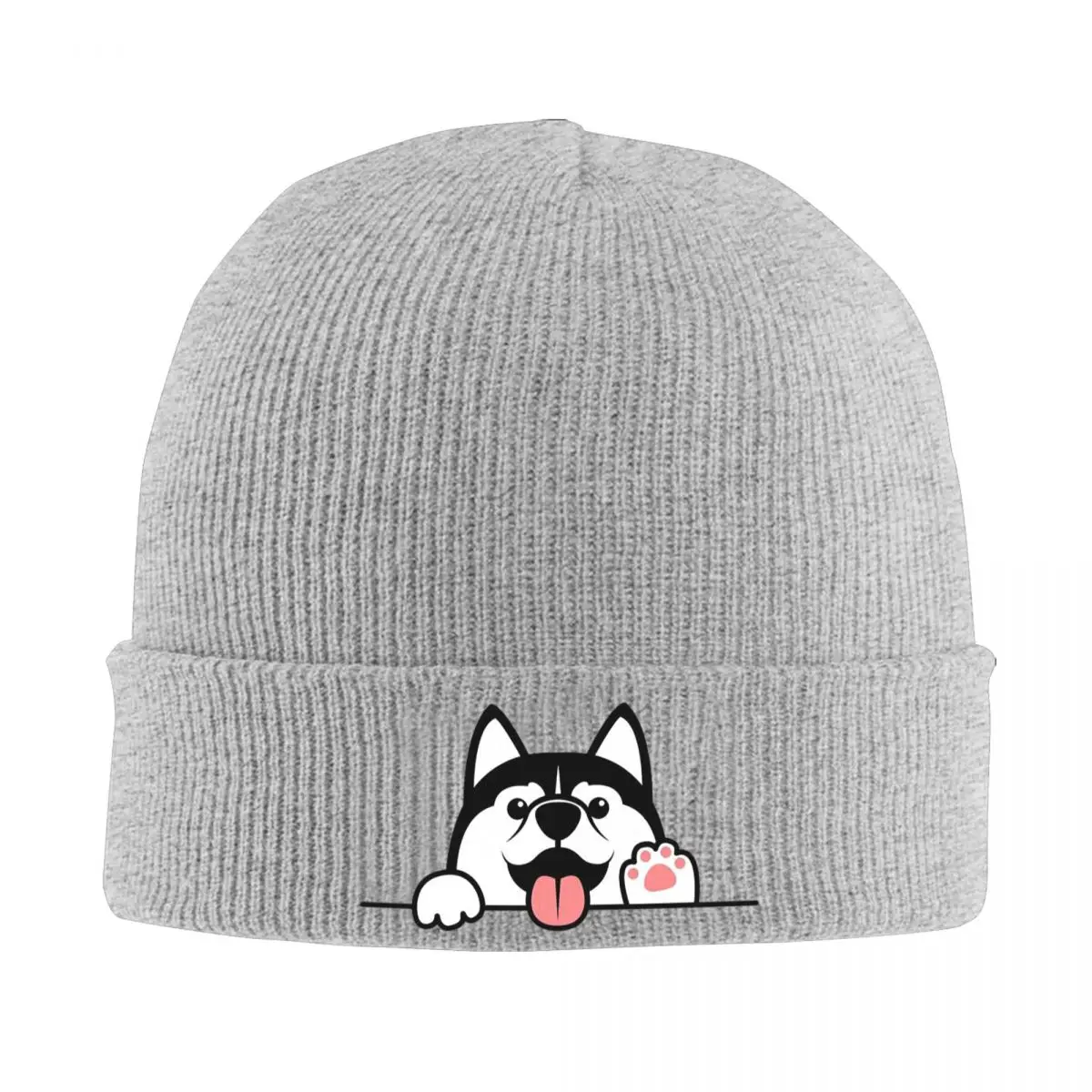 سيبيريا هاسكي ألاسكا الكلب الدافئة محبوك قبعة الشتاء متماسكة بونيه قبعة Skullies Beanies الهيب هوب قبعات للجنسين