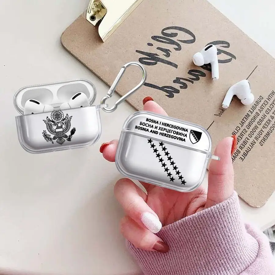 

Case For Airpods 3 Pro2 2 4 Pro 1 Pro3 Clear Earphone Cases Cover Travel Passport Pattern