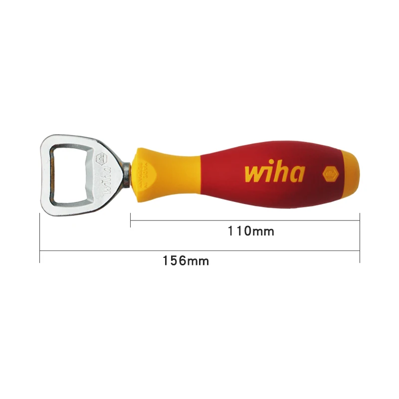 Wiha 04703 Bottle Opener Ideal for Workshop and Kitchen Multifunctional Opener with Screwdriver Handle