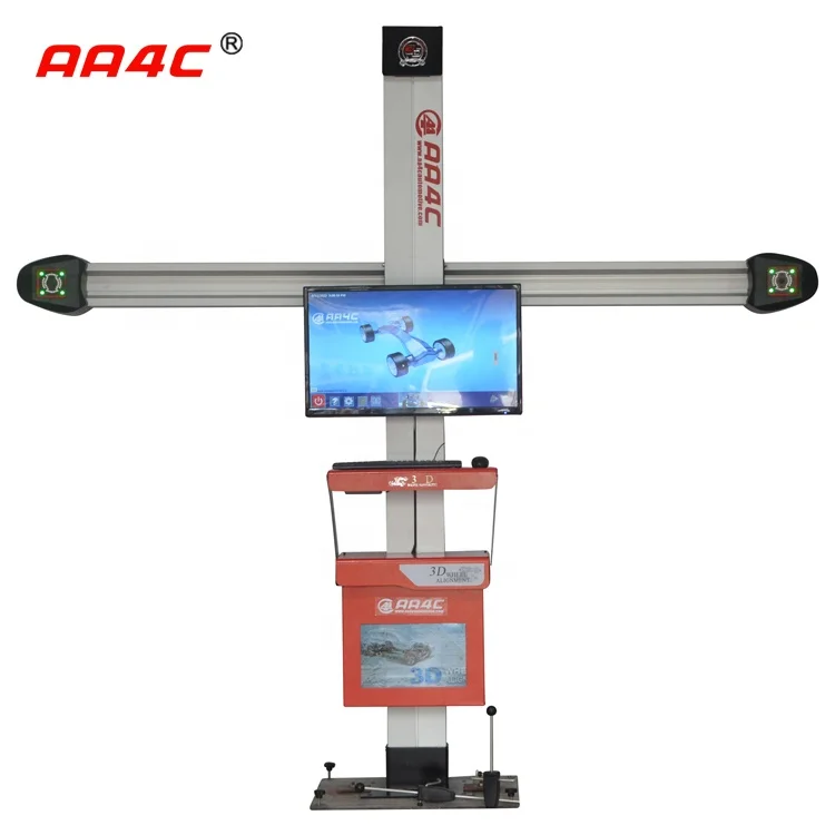 AA4C  Beam Manually Move + 2 Monitors Multi-language Free Update Computer Wheel Alignment 3D Wheel Aligner  AA-DT111BT