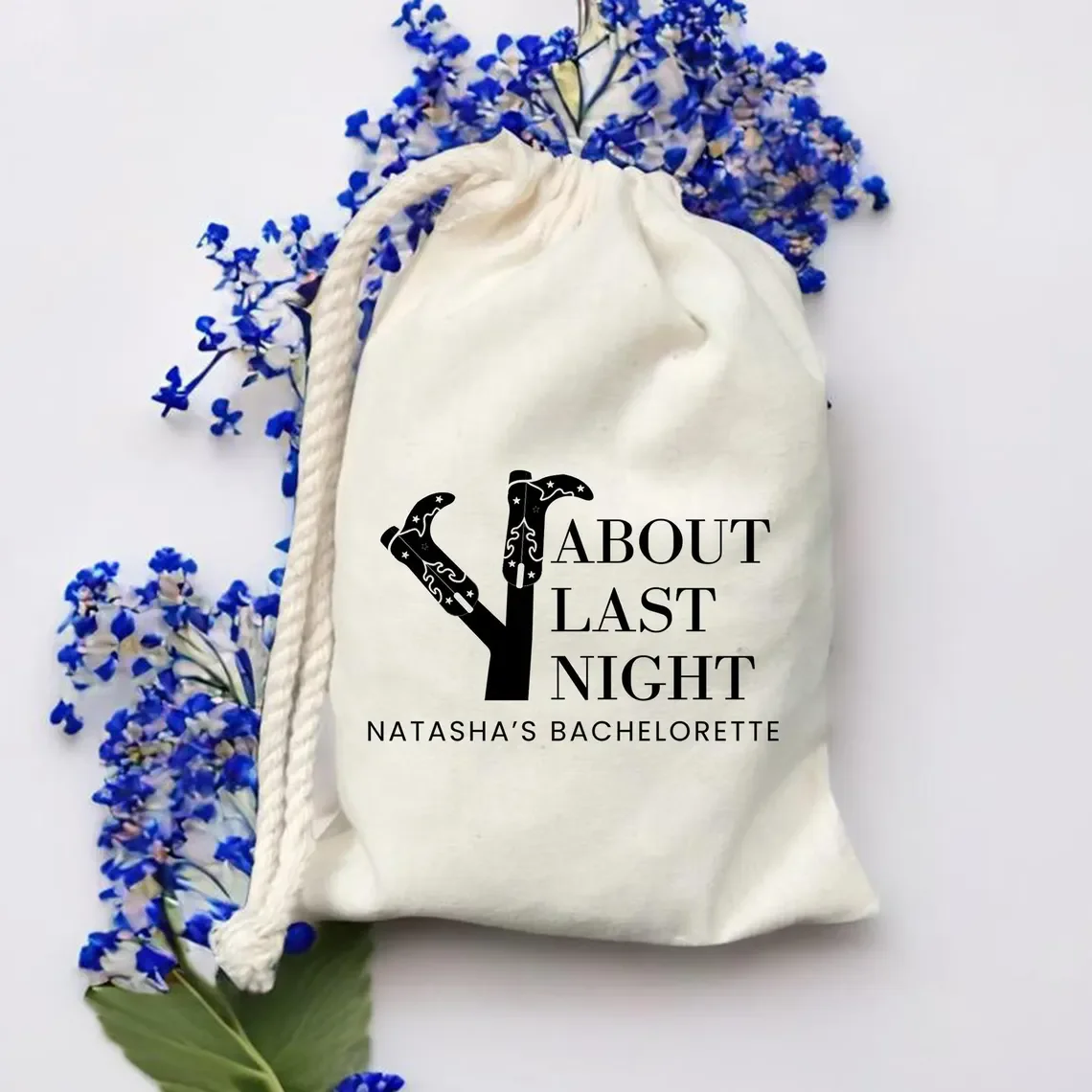 Bolsa de recuerdo de fiesta personalizada sobre la última noche para niñas, botas, bolsa de recuerdo de despedida de soltera, kit de resaca de fiesta de cumpleaños, boda Dr