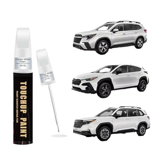 Crystal White Pearl(K1X) Car Paint Touch Up Pen Compatible with SUBARU,Automotive Scratch Remover for Nicks & Chips Repair