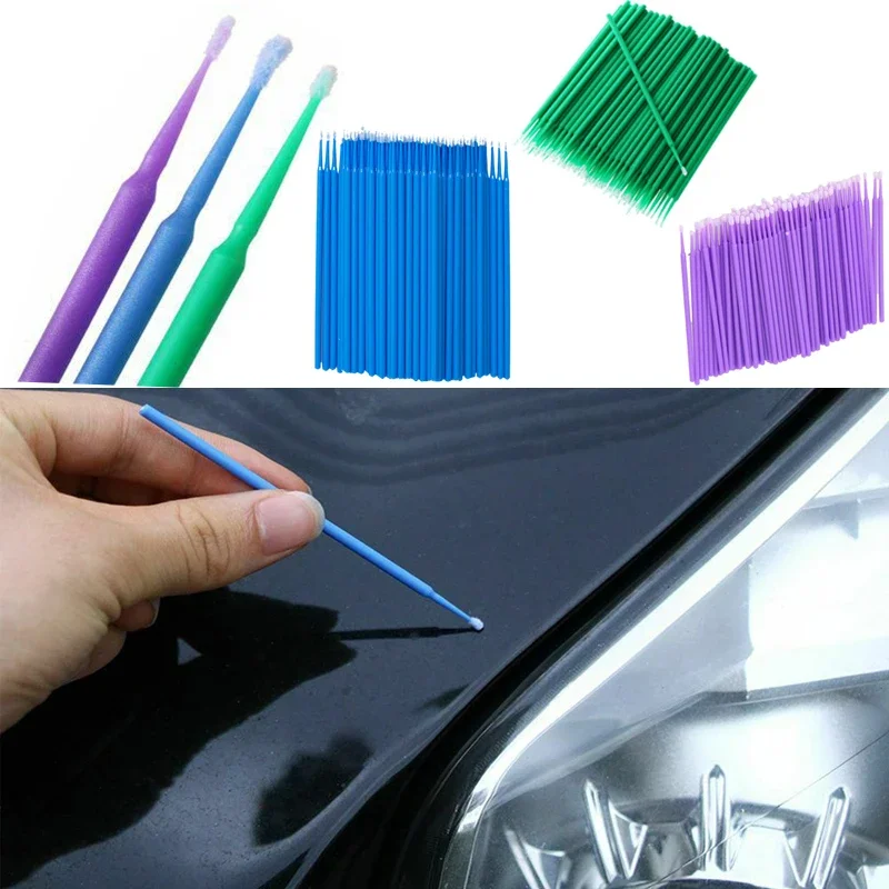 100Pcs Paint Brushes Paint Touch-up Disposable Dentistry Pen Car Applicator Stick Car Car Maintenance Tool Paint Care