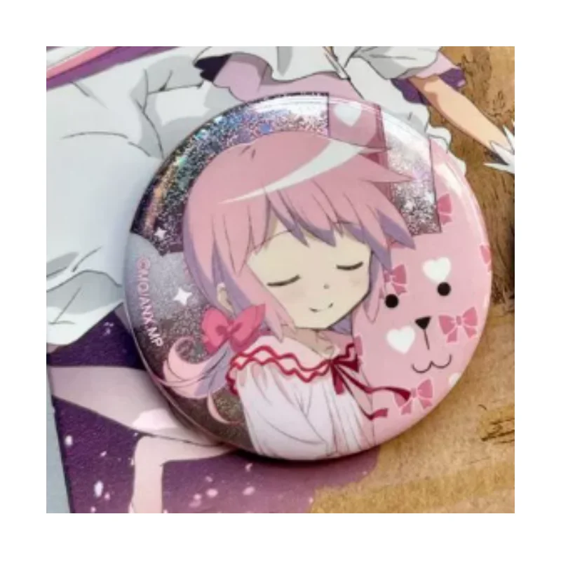 Puella Magi Madoka Magica Anime Badges Pins Akemi Homura Women Brooch Fashion Cartoon Kawaii Cosplay Brooches for Bag Accessorie
