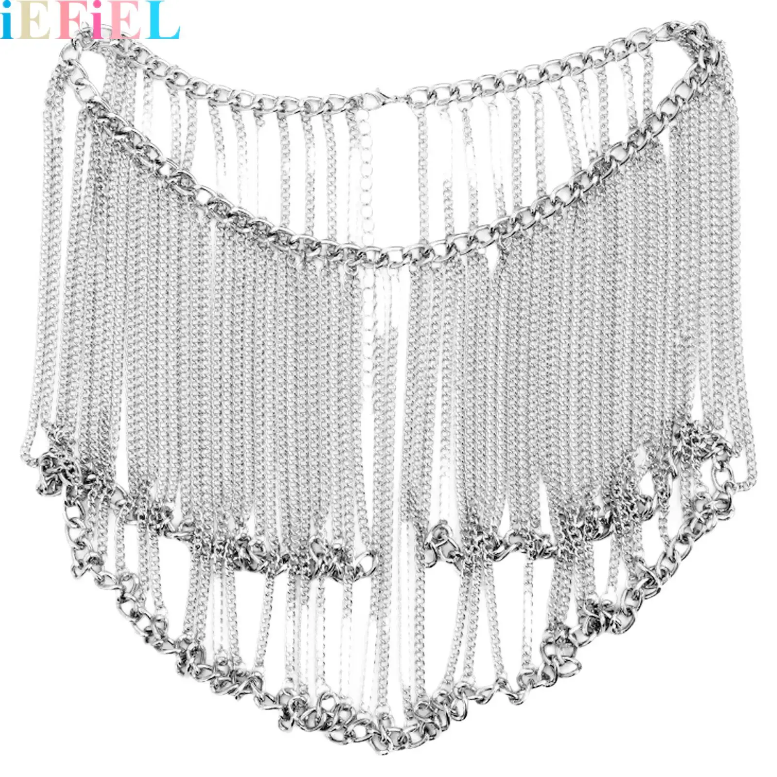 

Metal Body Chain Necklace Women Collar Jewelry Chain Nightclubs And Parties Shoulder Alloy Accessory