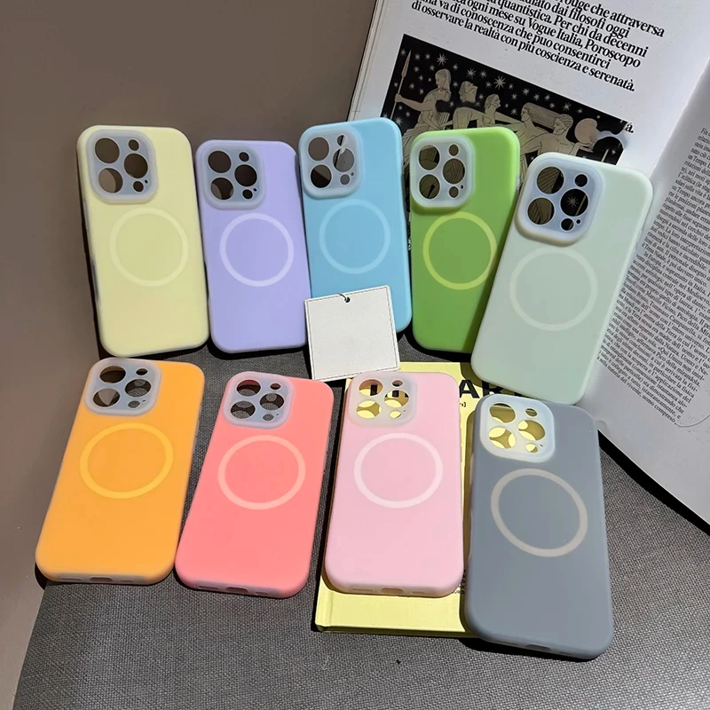 Liquid Silicone Candy Color Jelly Phone Case For iPhone 18 17 16 13 15 14  Pro Max 17 Air Wireless Charging For Magsafe Cover view 5