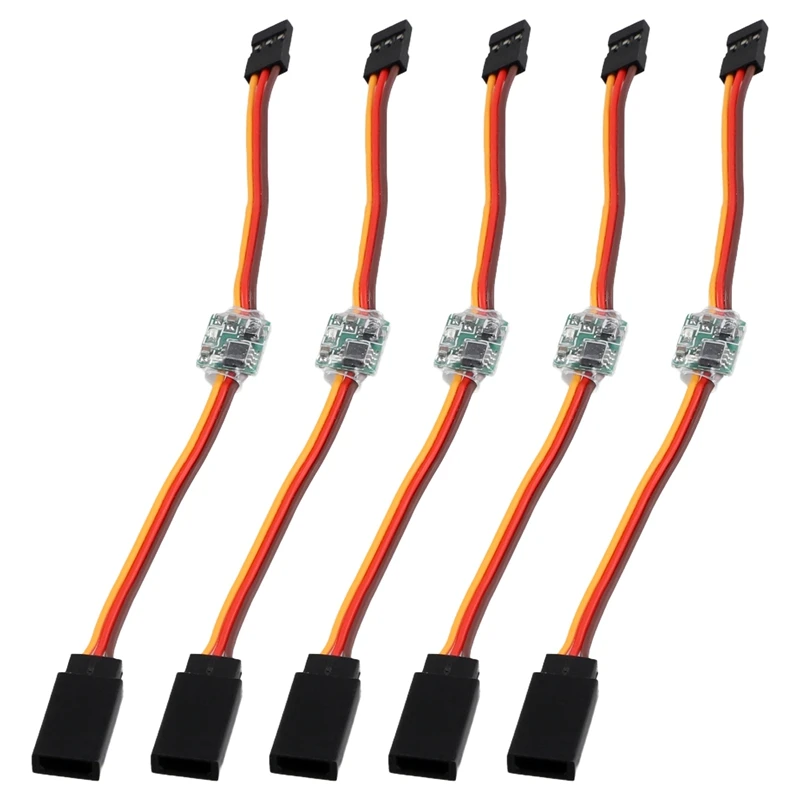 Best 5PCS Universal 3.6V-24V 5A Servo Signal Reverser for Rc Servo for JR Aeroplane V-Tail RC Accessories