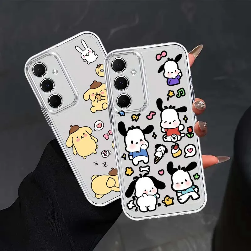 

Lazy Cute Pom Pom Purin Phone Case For Samsung Galaxy S26 S25 S24 S23 S22 S21 S20 FE Lite Pro Plus Ultra Space