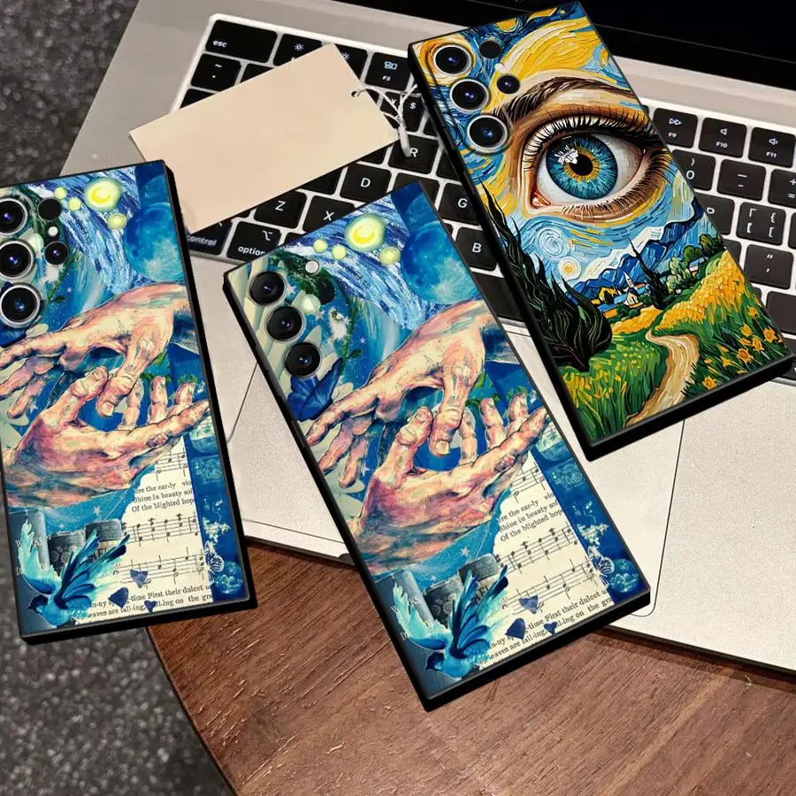 Shake Hands Phone Cover Case for Samsung Galaxy S26 Ultra S23 S24 S25 Plus Note 20 10 S22 S20 FE S21