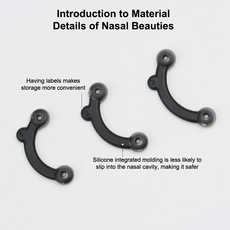 3d beleza nariz clipe corrector ferramenta de massagem nariz para cima levantamento moldar clipe clipper shaper ponte endireitamento sem dor 3 tamanho