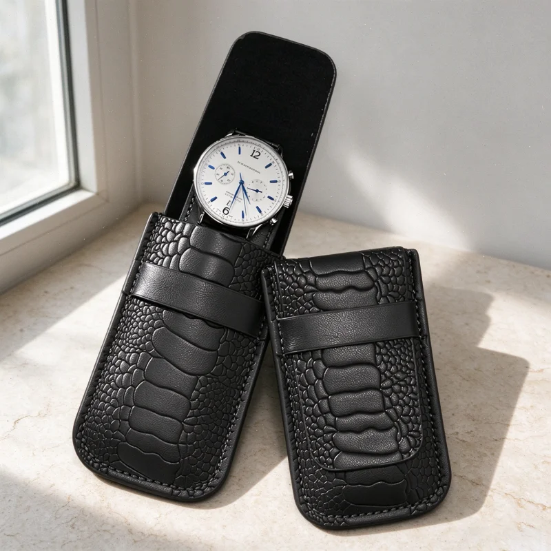 Oirlv Watch Pouch For Wrist Hand Pocket Storage And Organization Watch Accessories Dustproof Gift Bag Leather Bag Travel Gift