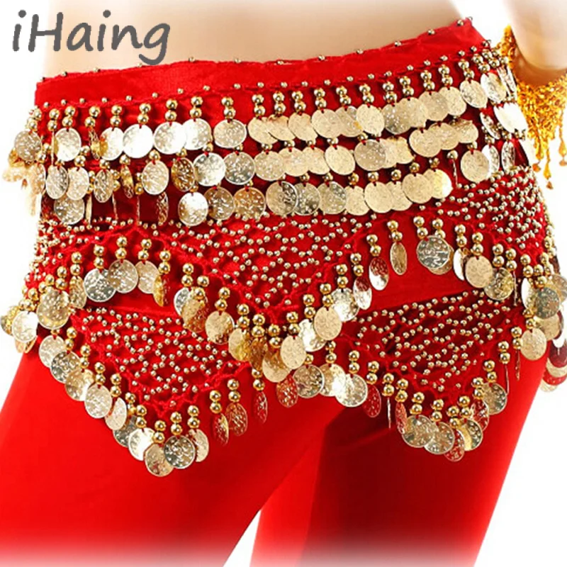 

Women Handmade Beaded Belly Dance Hip Scarf Women Practice Bellydance Lesson Wear Costume Dancing Tassel Belt Skirts Towel Waist