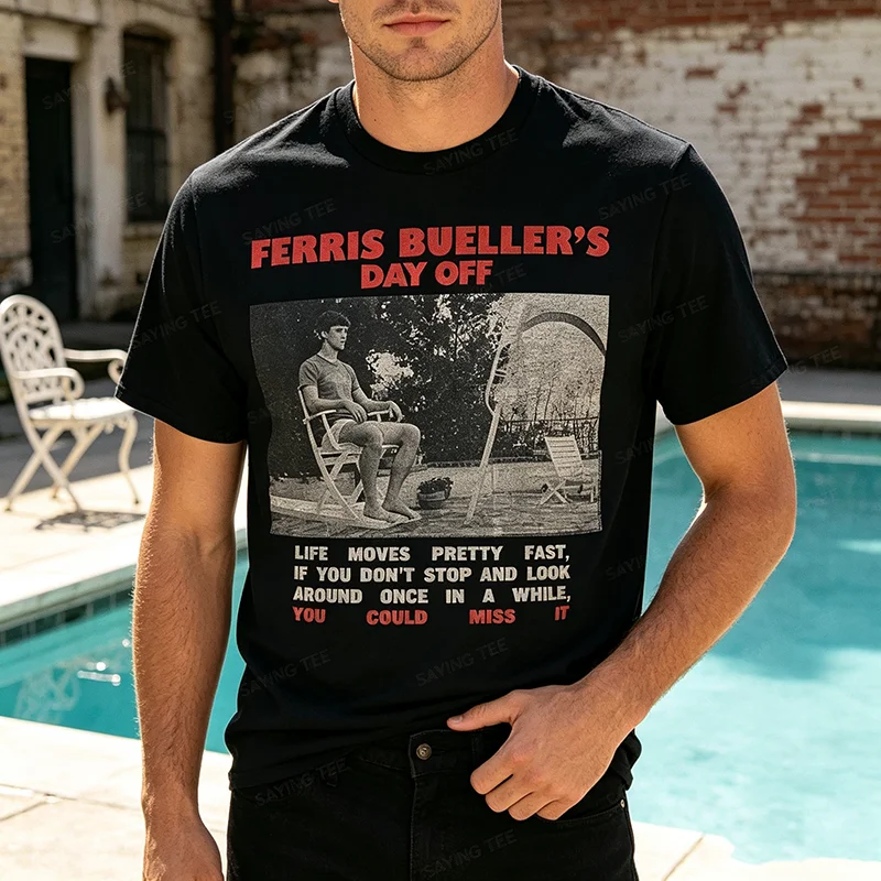 Ferris Bueller's Day Off Cameron You Could Miss It Movie T-Shirt Y2k 80s Vintage Classical Fashion Tee Soft Cotton T Shirts Gift