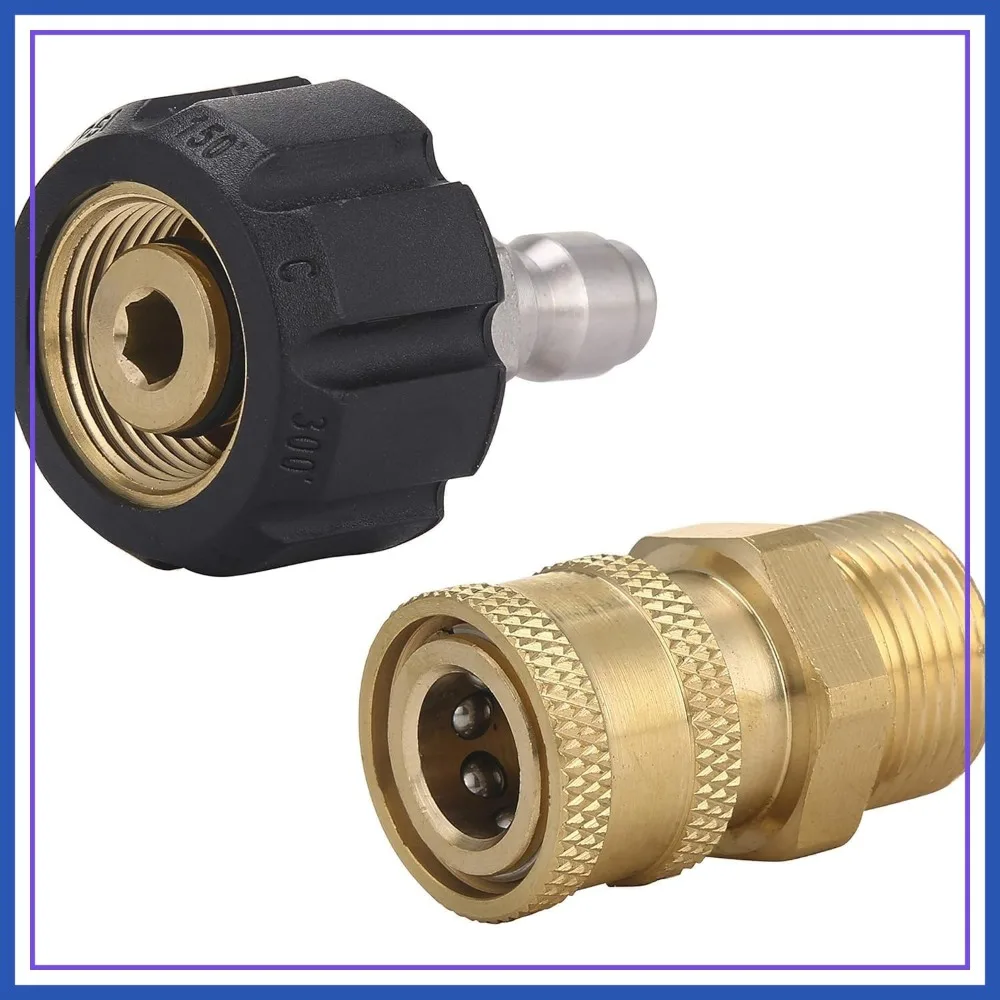 

Pressure Washer Adapter Set, Quick Connect Gun to Wand, M22 14mm to 1/4 Inch