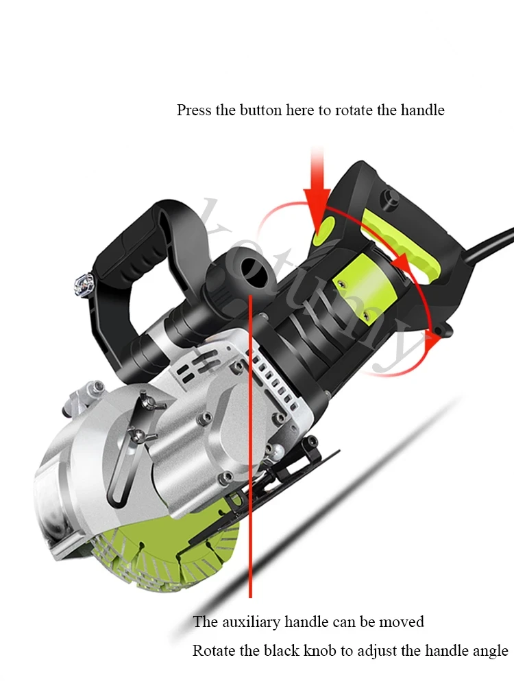 Electric Wall Slotting Machine Dust-free Steel Concrete Groove Cutting Machine Wall Chaser Machine Circular Saw Slotter