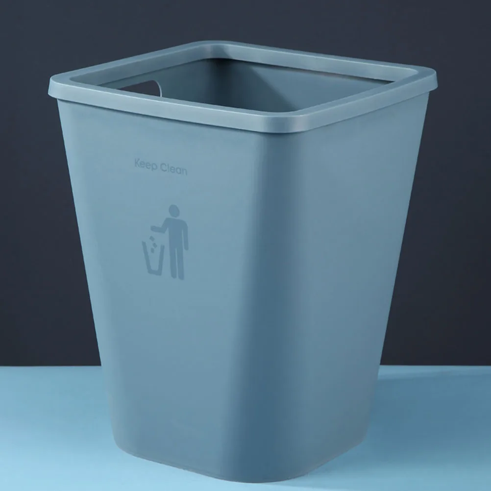 

2 Pcs Kitchen Trash Can Waste Basket Garbage Container Plastic Home Office Bathroom Bedroom Closet Durability Sturdy Storage