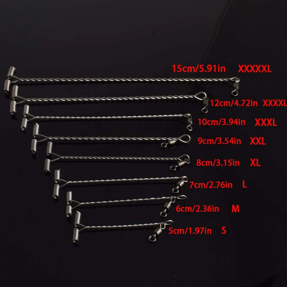 100 Stück Ausgleichshaken, Tracking-Lead-Arm-Verbinder, drehbare Angelvorrichtungen, T-förmige Anti-Wickel-Stahlseil-Ausgleichsleinen – Detail 1