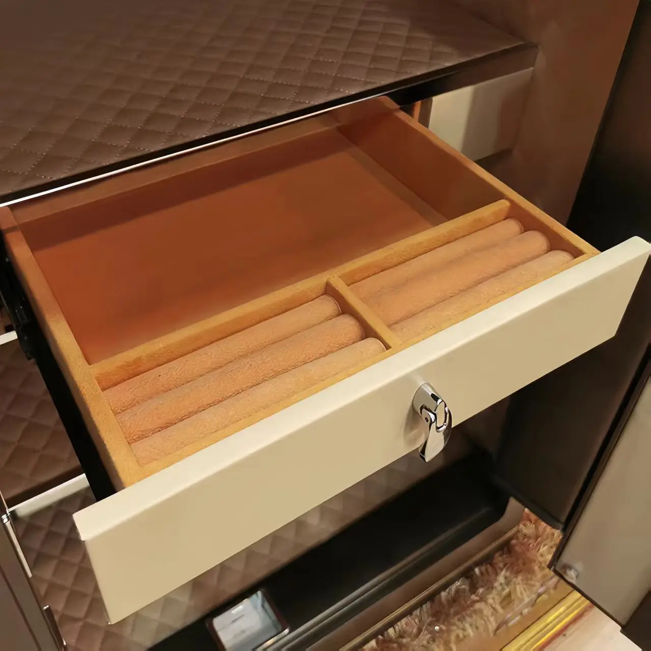 2nd generation heavy duty all-steel anti-pry bedside safe small storage drawer FPC semiconductor fingerprint anti-theft