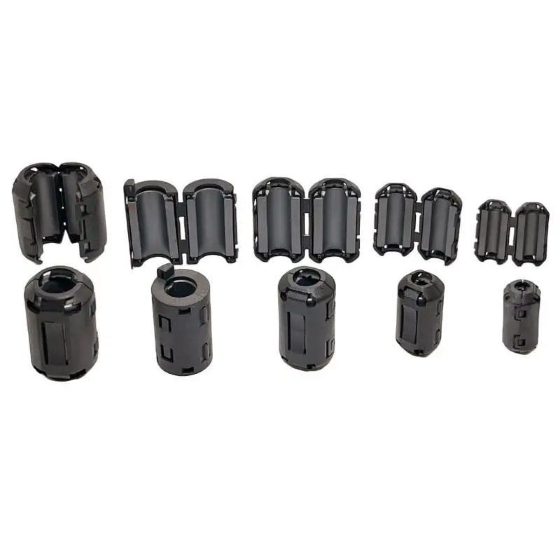 10pcs Navigation instrument shielding anti-interference device, demagnetizing ring snap-on type, filter magnetic ring, magnetic