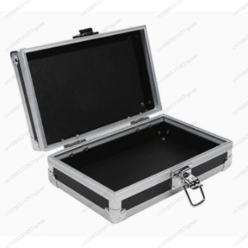 Empty Aluminum Instrument Carrying Case Portable Hardware Tool Storage Box With Lock Latch