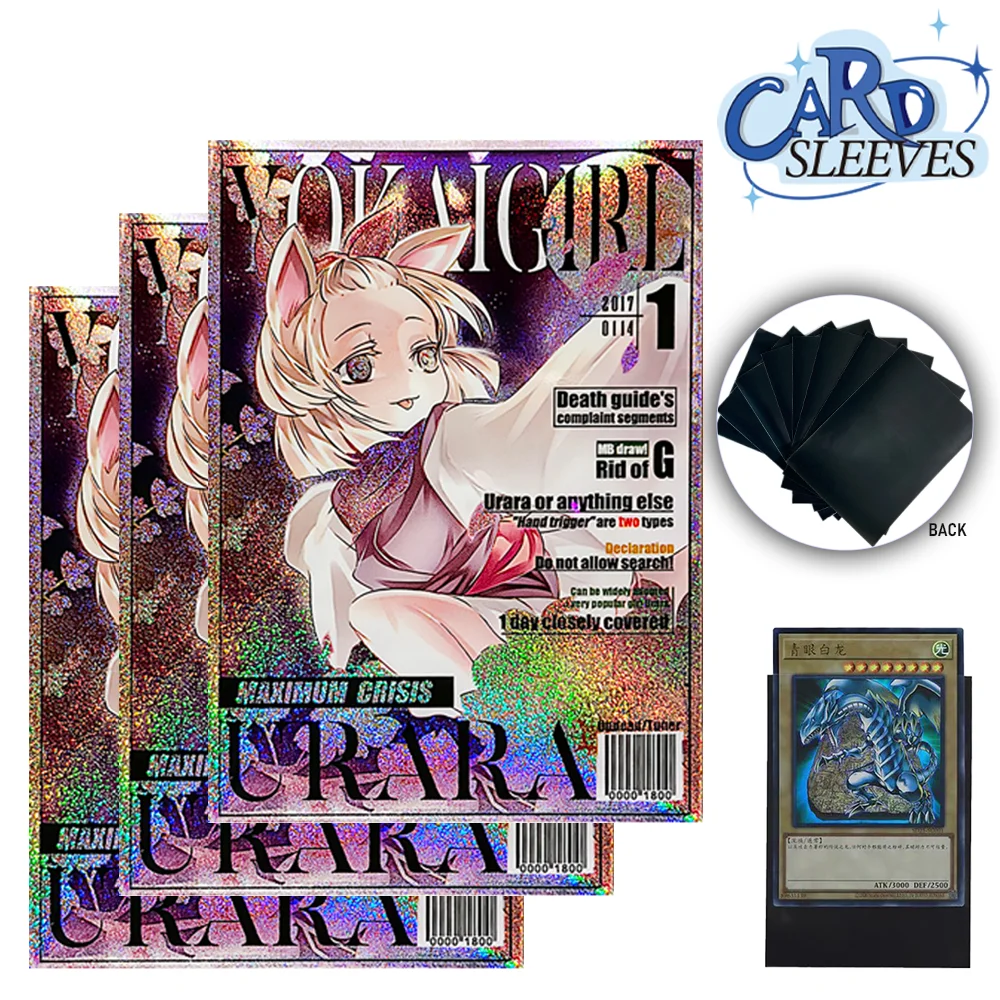 50pcs 63x90mm Anime Card Sleeves Japanese Size Board Game Trading Card Protector for YGO/Kpop/Sports Card