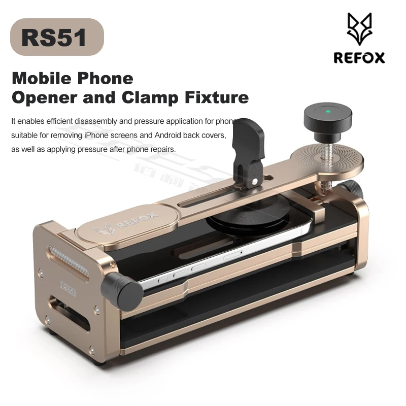 REFOX RS51 Mobile Phone Screen Disassembly&Pressing Fixture For iPhone Android LCD Screen Back Glass Remove Repair Tool