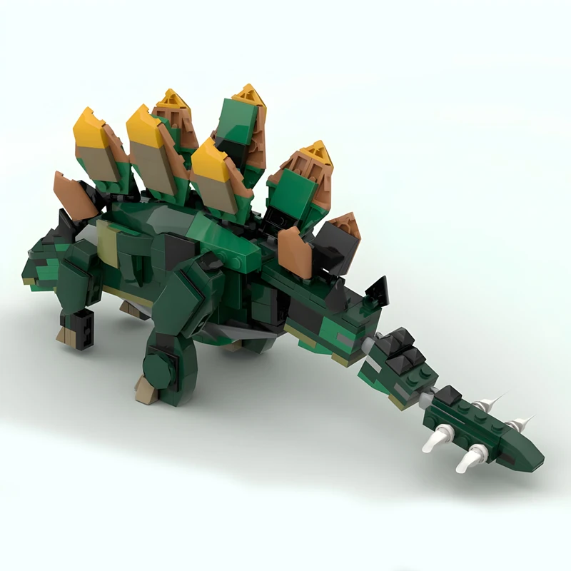 372 Parts MOC Customize Stegosaurus Model Building Block Bricks Technology Creative Assembly DIY Toy Birthday Christmas Gift