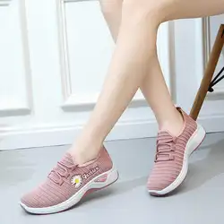 Adult sneakers, women's light running shoes, net shoes, comfortable soft soled sneakers, women's breathable casual single shoes