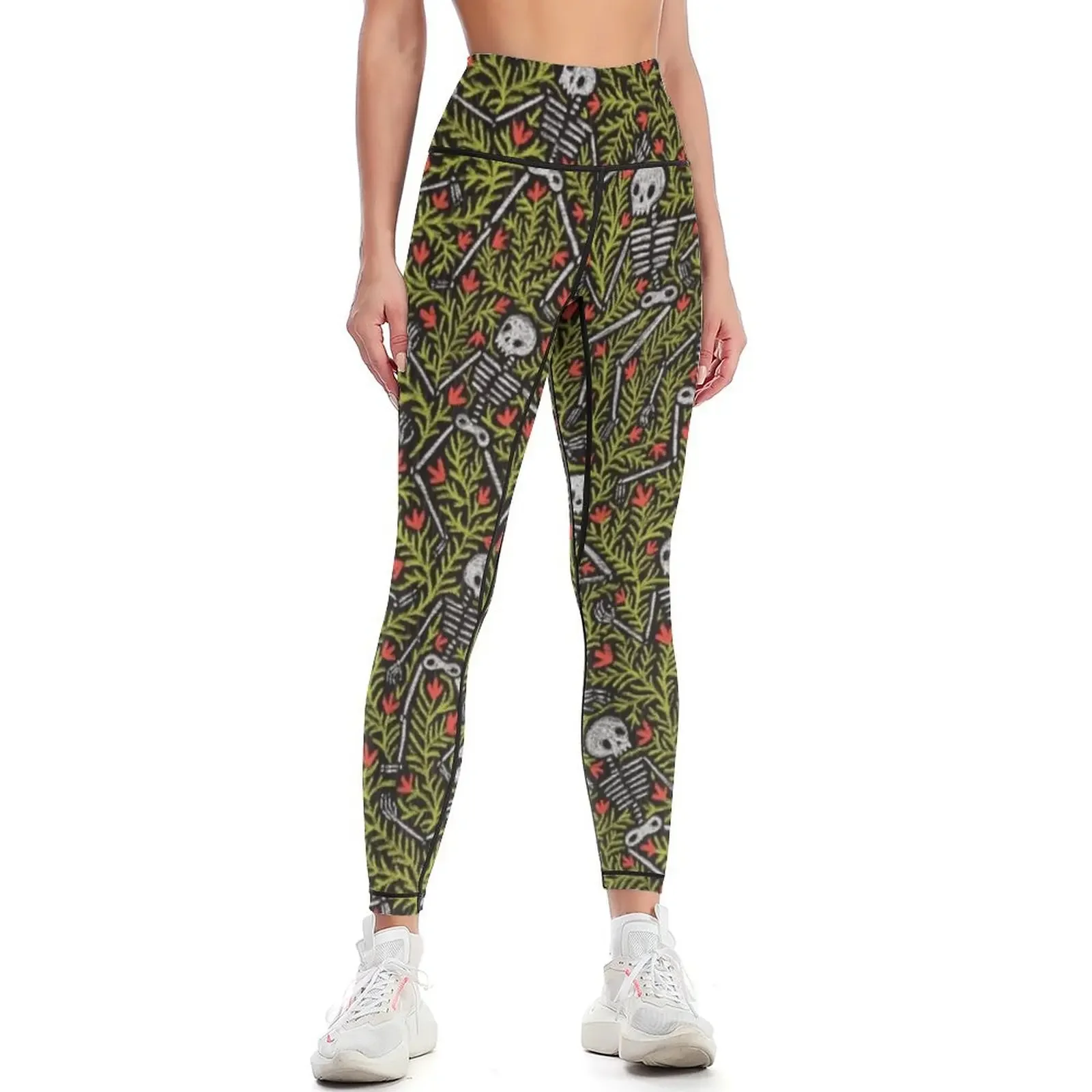 

Dancing Skeletons Pattern Leggings Women's high waist Women sportwear for physical Women's sportswear Womens Leggings