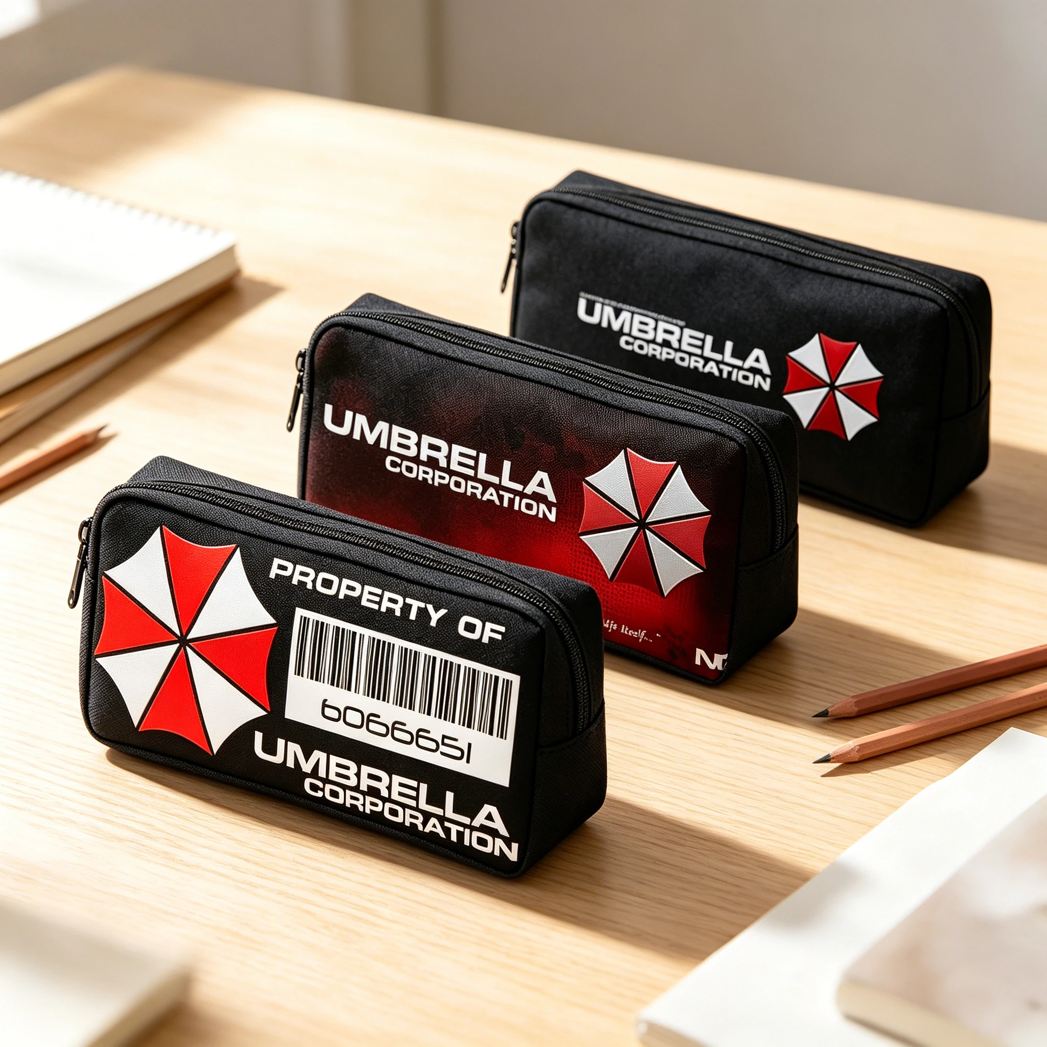 UMBRELLA CORPORATION Pencil Case Cartoon Pen Bag Resident Evil Organizer Pouch Student Back To School Supplies Stationery Gift