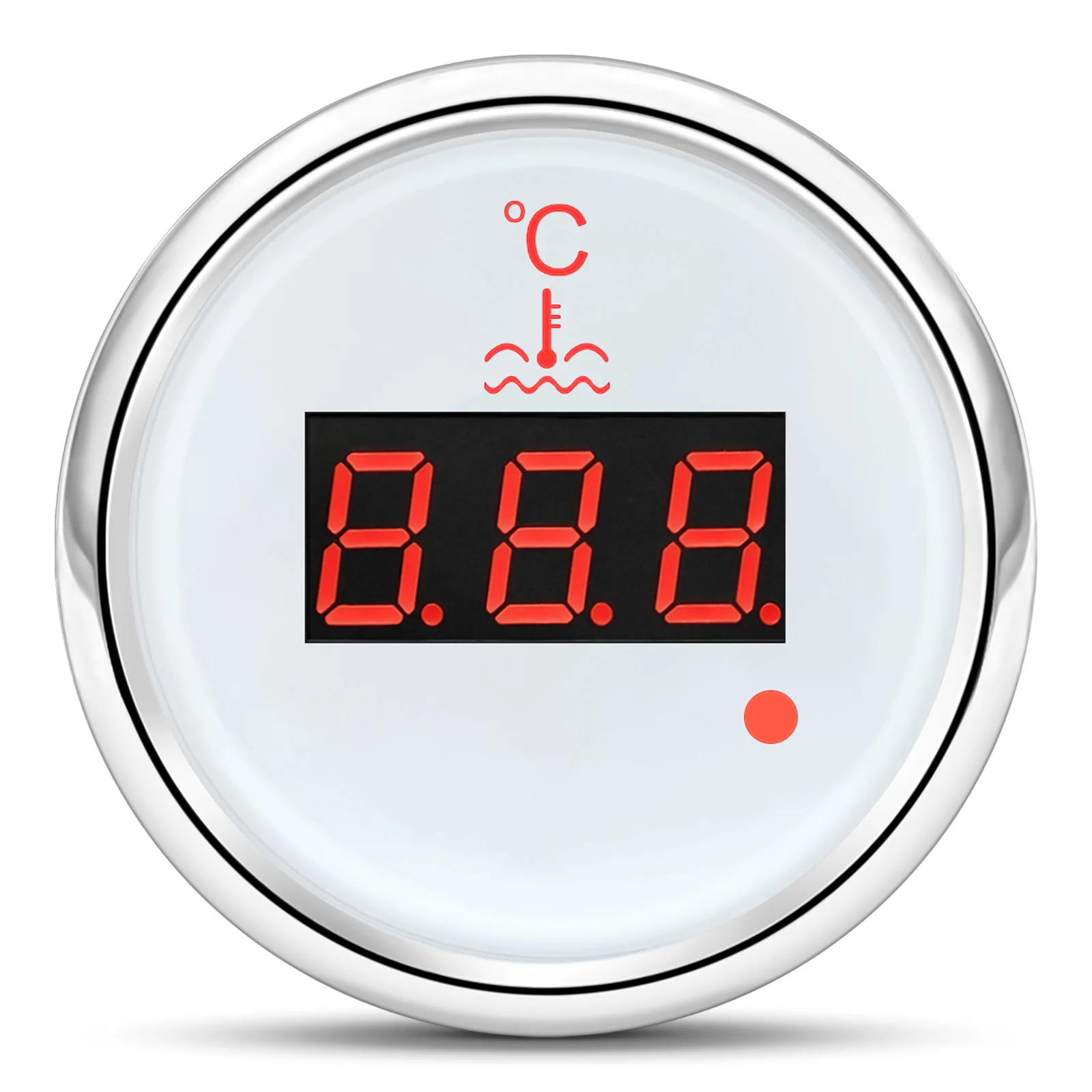 Red Light 0~120℃ Water Temp Meter+Sensor Digital Water Temperature Gauge with Alarm for Car Marine Yacht Boat 12V 24V Customized