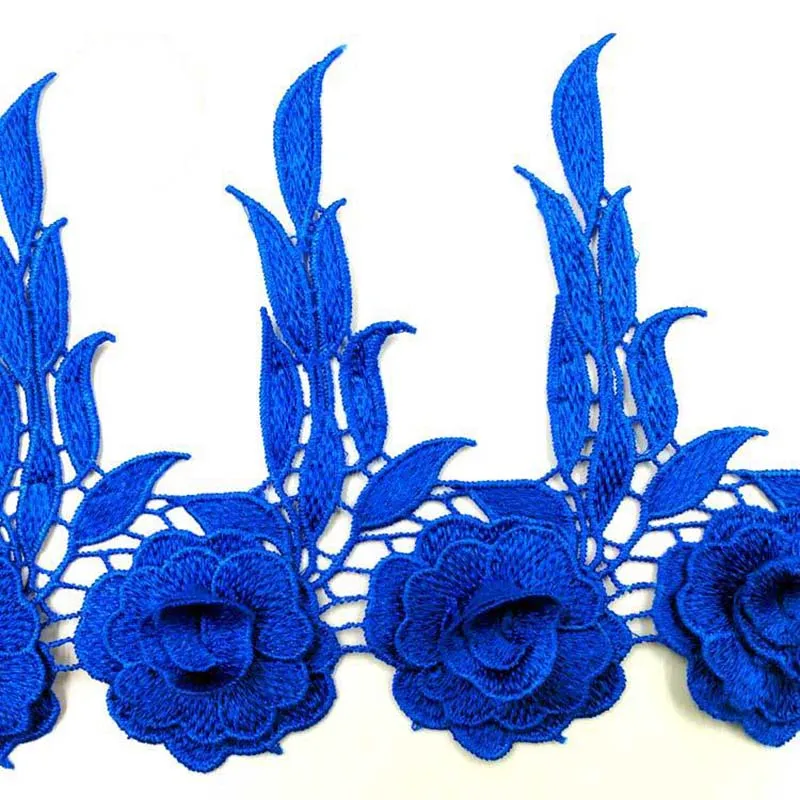 

15 ярдов, двухслойная кружевная бейка с цветами, вязаная свадебная кружевная аппликация, ткань с вышивкой, сделай сам, лоскутная лента ручной работы, шитье