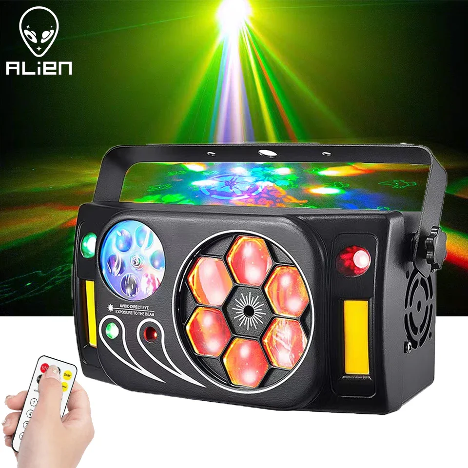 alien bee eye led stage laser party light effect com controle remoto som ativo para dj disco holiday casamento dance lamp 5in 1 01