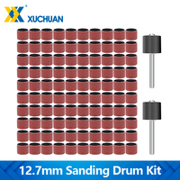 11-102pcs Sanding Drums Kit Sanding Band 80 100 120 Grit Sand Mandrels for Dremel Nail Drill Rotary Abrasive Tools