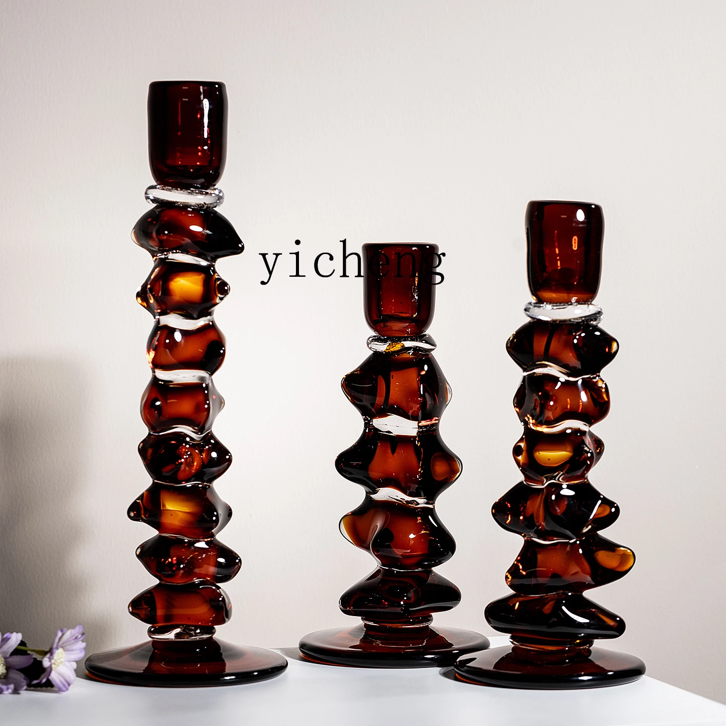 

FY glazed candlestick ornament home living room desktop soft decoration jewelry