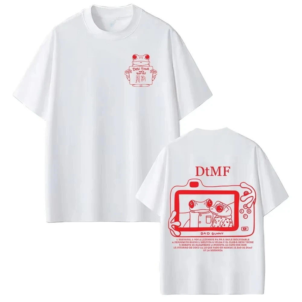 Summer O-Neck Clothing Rapper Bad Bunny Tour 2026 Debi Tirar Mas Fotos DTMF Merch T-Shirt Hip Hop Pop Music Tees Streetwear Y2K