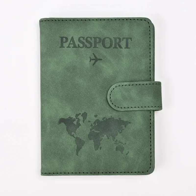 Billetera de cuero sintético para pasaporte, funda de viaje con tarjetero, organizador, 1 piezas