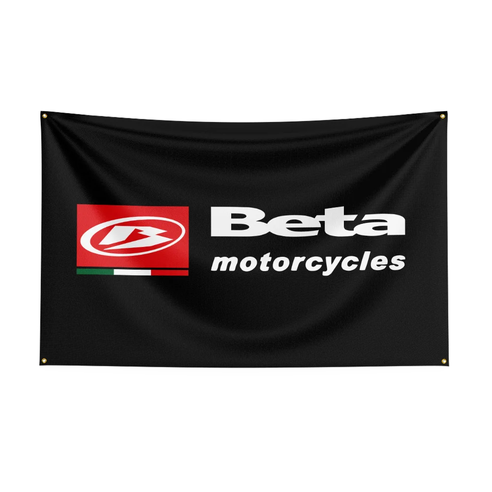 3x5 Ft Retro B-Betas Motorcycles Flag Polyester Printed Motorcycle Flags for Room Garage Decor