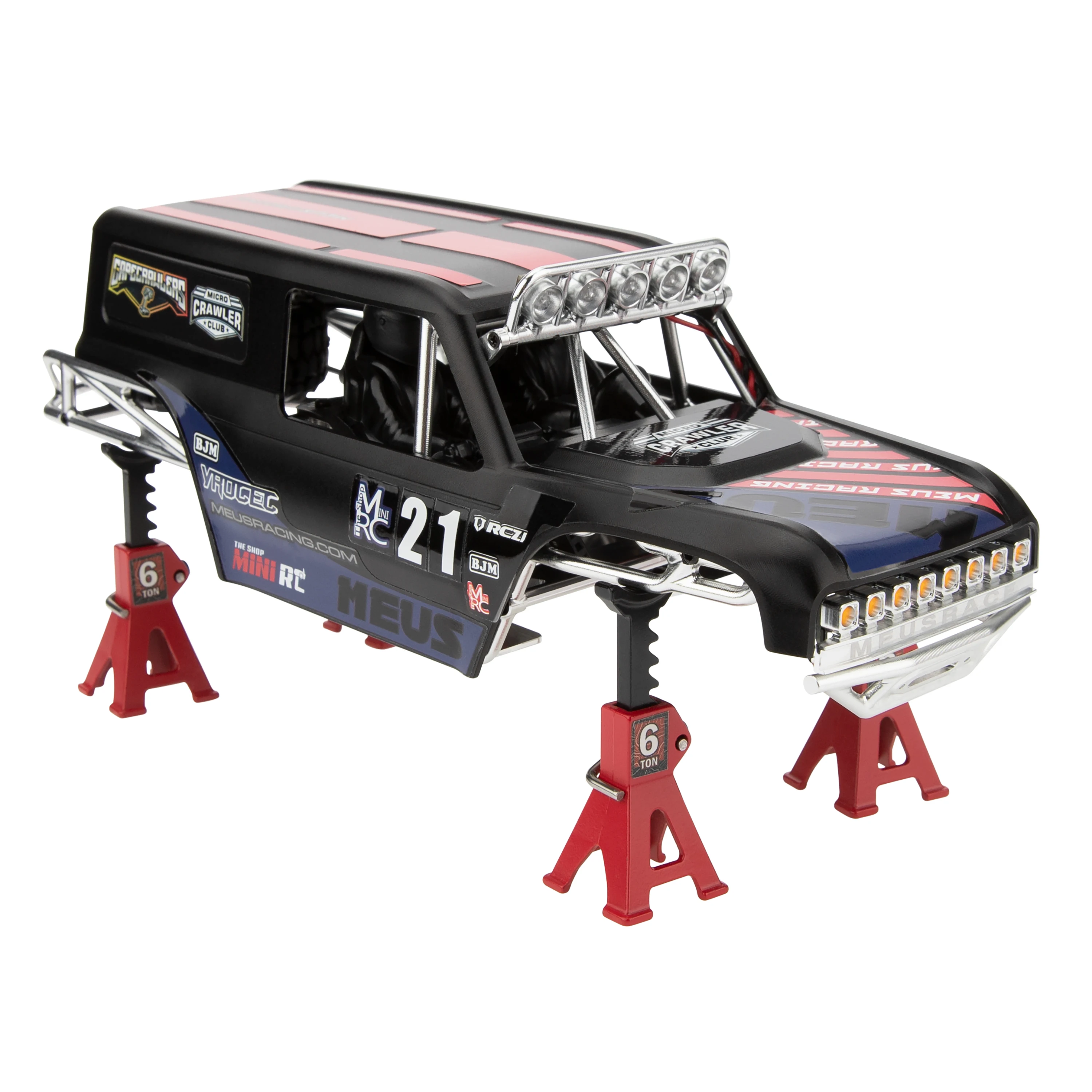 MEUS Racing MB24 Pro Aluminum Body Shell & Frame Kit for 1/24 Axial SCX24 Bronco JLU B-17 C10