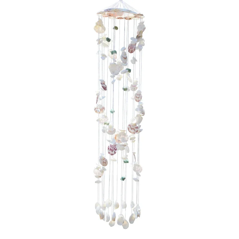 

Seashell Wind Chime Voice of The Sea Spiral Natural Conch Shells Beautiful Outdoor Home Decor