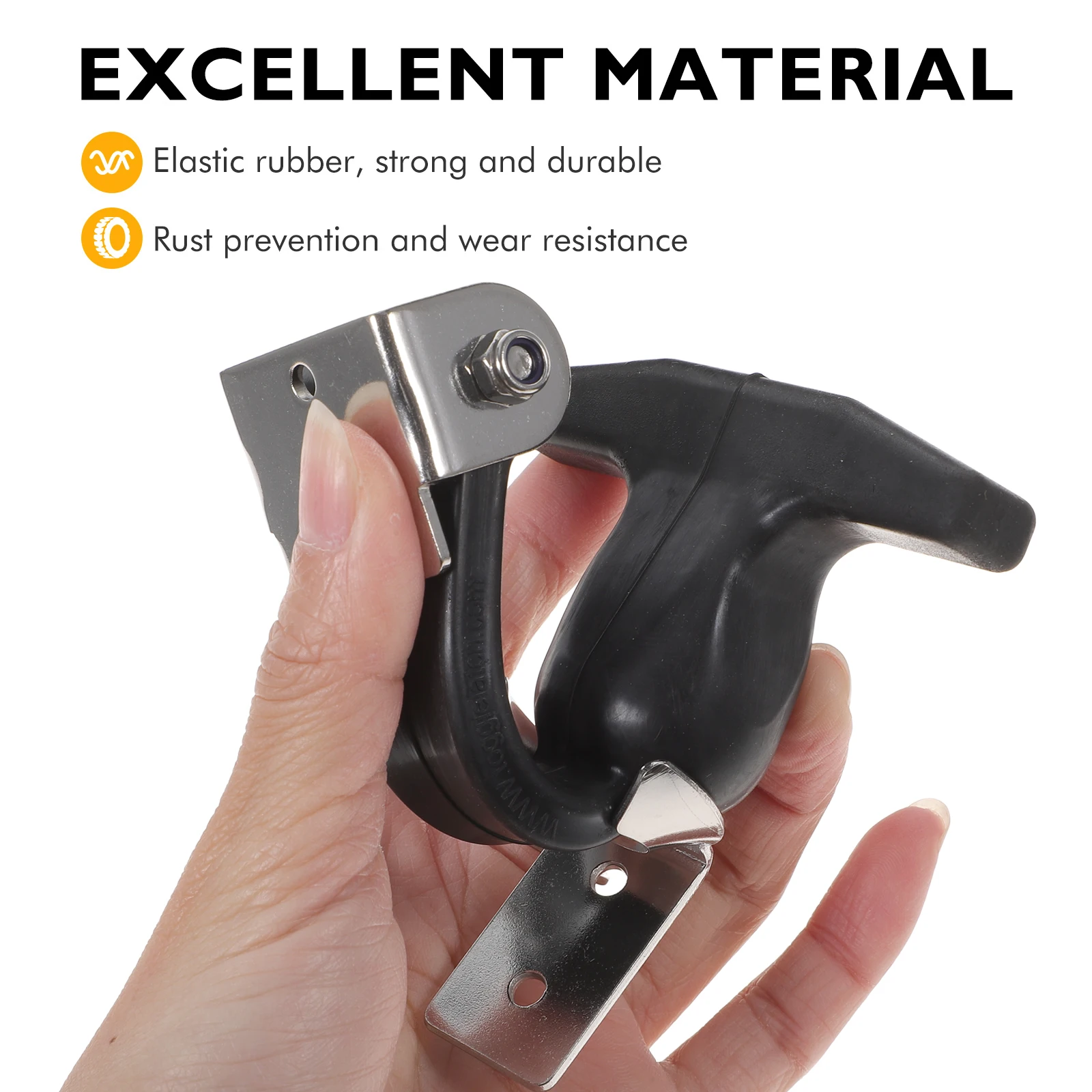 

2pcs Stainless Steel Buckle Flexible Rubber Draw Latch for Tool Box Truck Vibration Absorbing Door Handle Replacement T