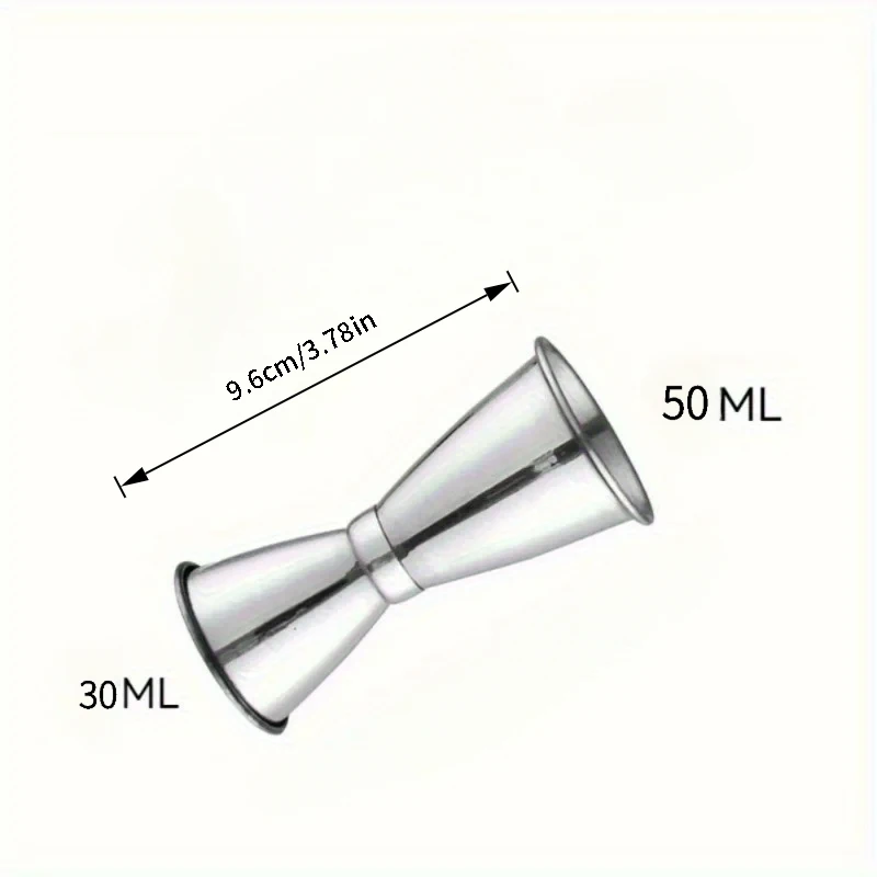 DIY Mixing Tool, stainless steel graduated cup. Functional utensil for cocktails, liquid drinks in bar and party scenes