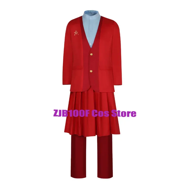 Game Cosplay Anime Hunger Coriolanus Snow Cosplay Red Uniform Jacket Pants Vest Suit Outfits Halloween Party Role Play clothing