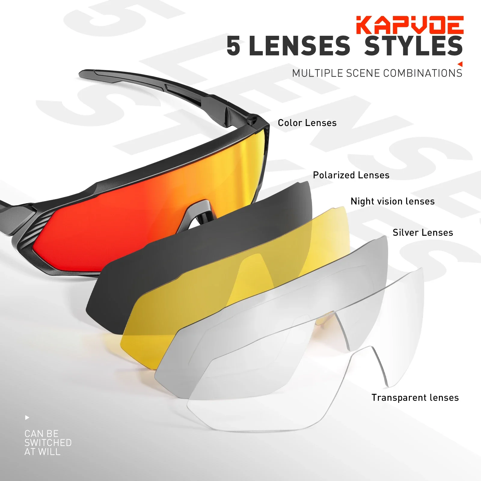 Kapvoe Men Brand Fishing Mountainee Cycling Sunglasses Women Road Bike Goggles Bicycle Glasses Cycling Eyewear Oculos Ciclismo