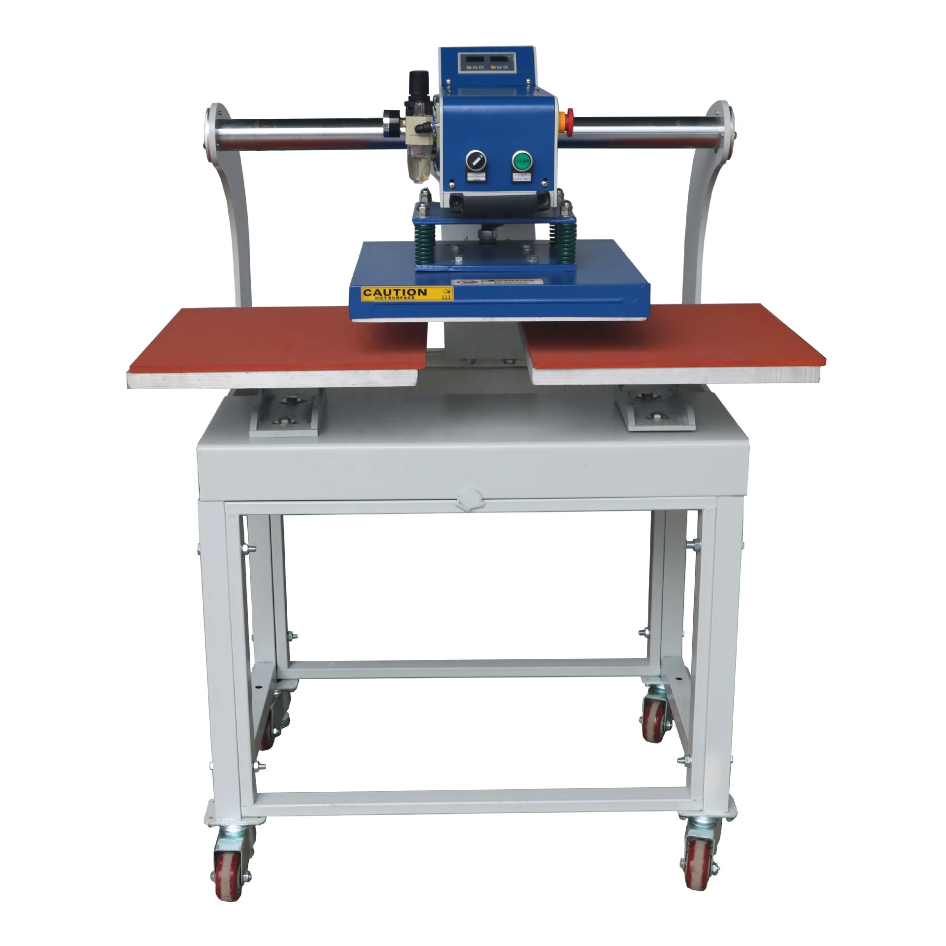 

23*30 cm T-shirt Plate Sublimation Machine Automatic Upper Glide Pneumatic Double Station Heat Press Machine