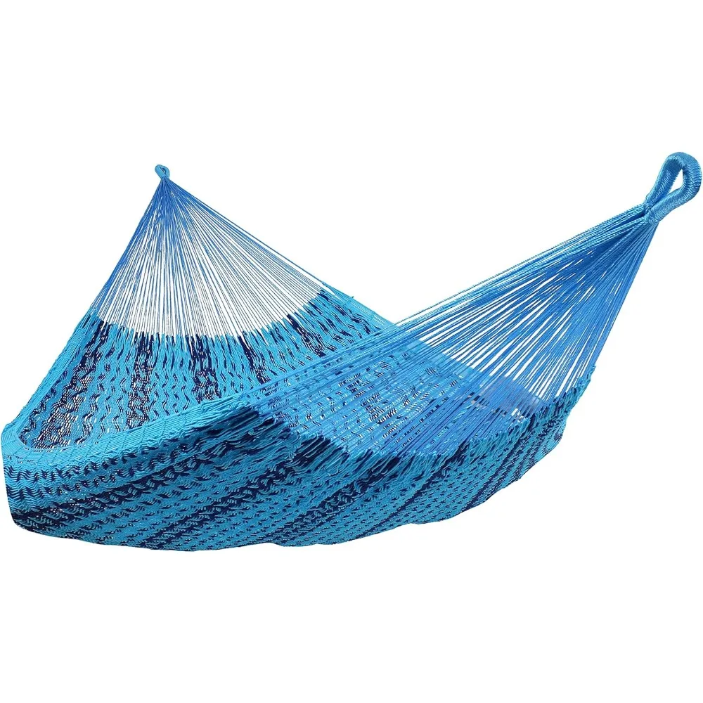 

Thick Cord Mayan Family Hammock for Outside - 625-Pound Capacity - Blue