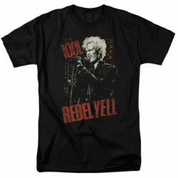 Billy Idol Brick Wall Rebel Yell T Shirt Licensed Rock Band Merchdandise Black2024 High quality Brand T shirt Casual