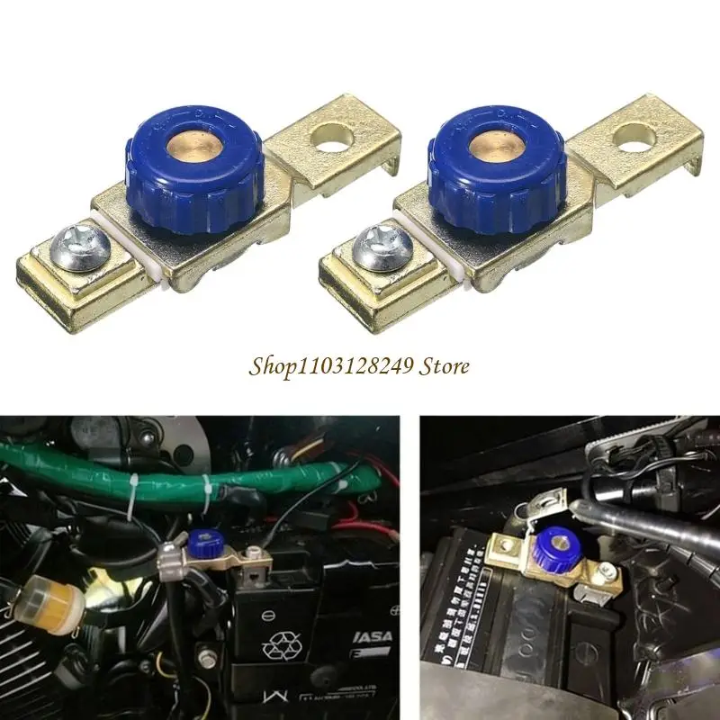 N5KD 2pcs Battery Isolator Battery Terminal Power Off Switches for Car Motorbike Disconnect Isolator Cut Off Switches