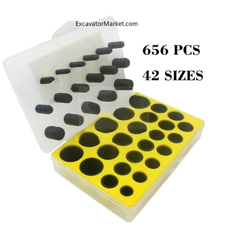 Excavator Spare For Cat E320 320b 320c 330c Excavator Repair Gaskets 656pcs 42sizes O-Ring Box Seal Kit Excavator Parts